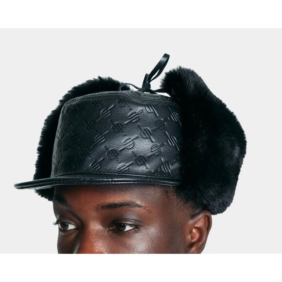 Daily Paper Monogram Chapka Hat in Black